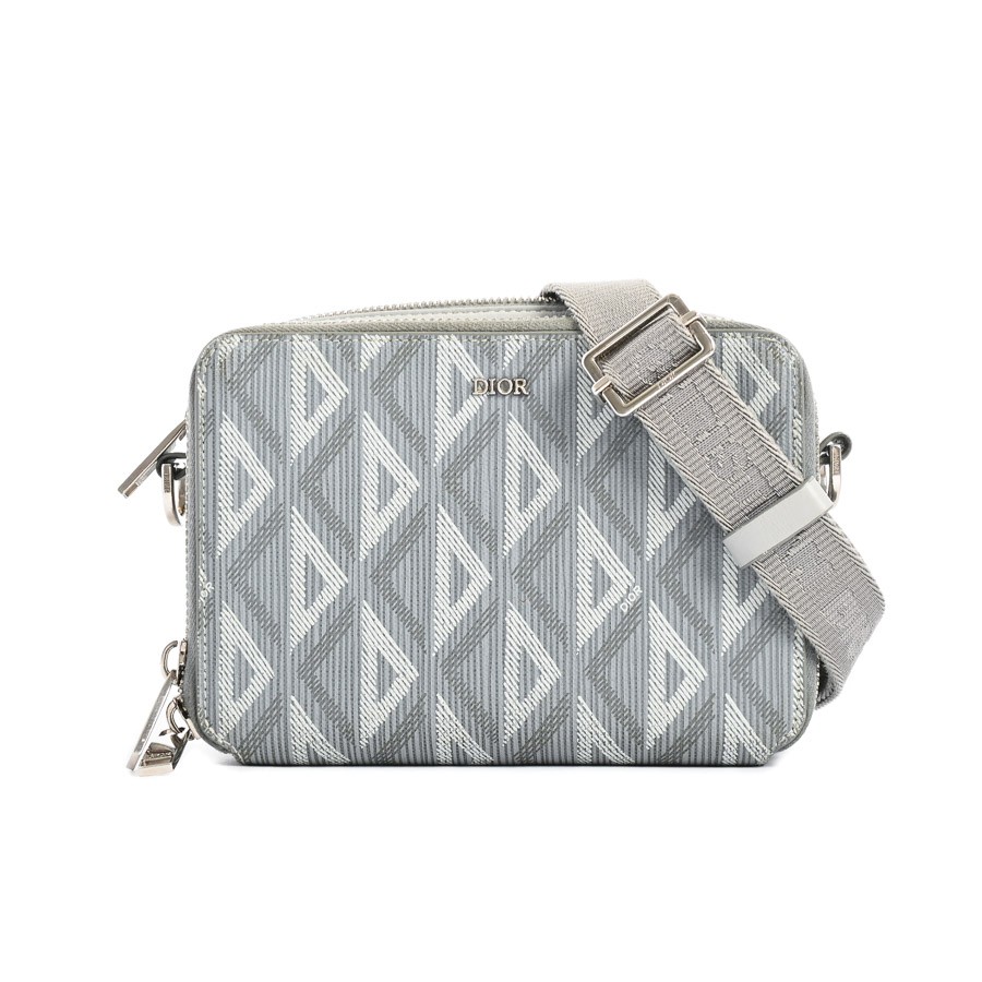 Dior Strap Zip Pouch 2ESBC119DCO_H42E Shoulder Bag / gray mens