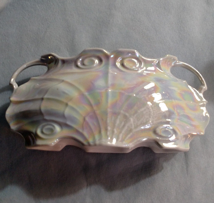 Thuringia Shell Shaped Double Handled Vase- Souvenir from Ireland