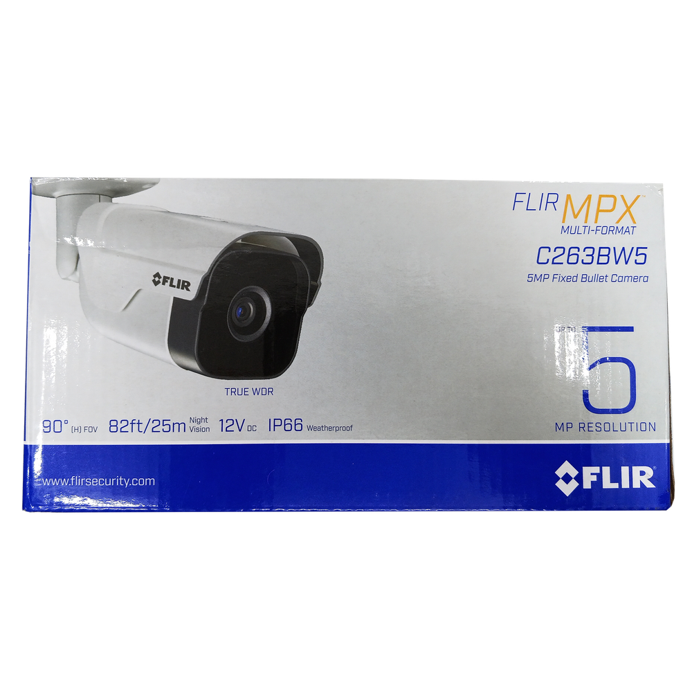 FLIR Digimerge C263BW5 5MP Fixed Bullet Camera, Multi-Format MPX True WDR Bullet