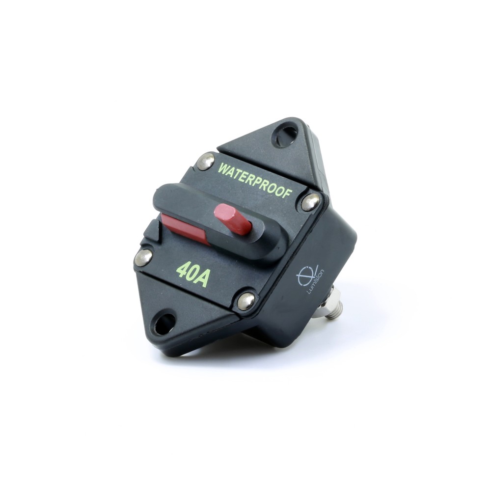 Lumision Waterproof DC Circuit Breaker Panel Mount Resettable 12-48VDC 40A