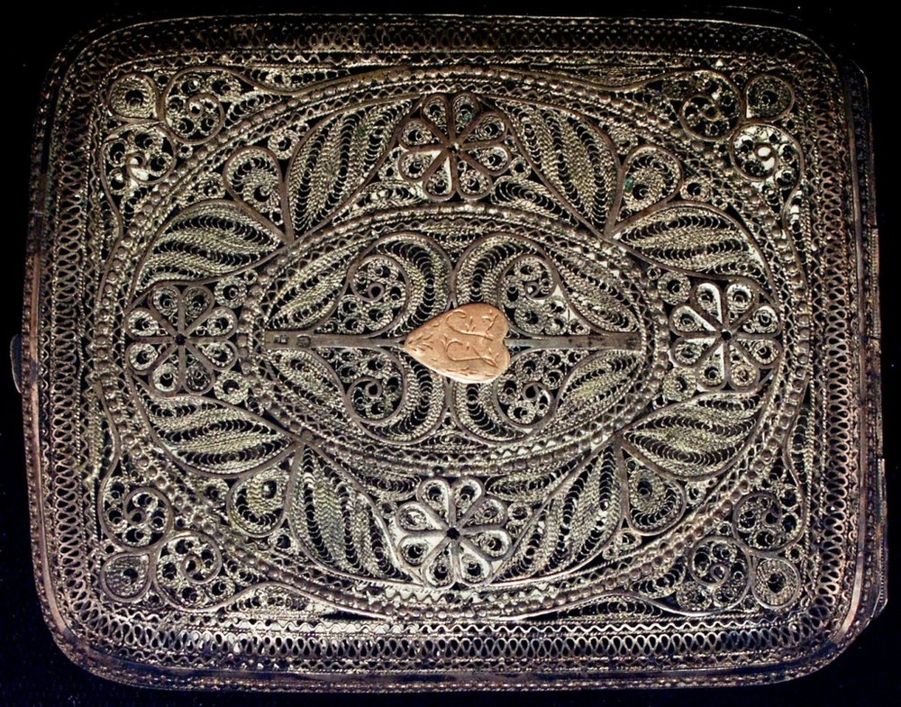 Antique RUSSIAN Imperial  Silver 84 Filigree Cigarette Case