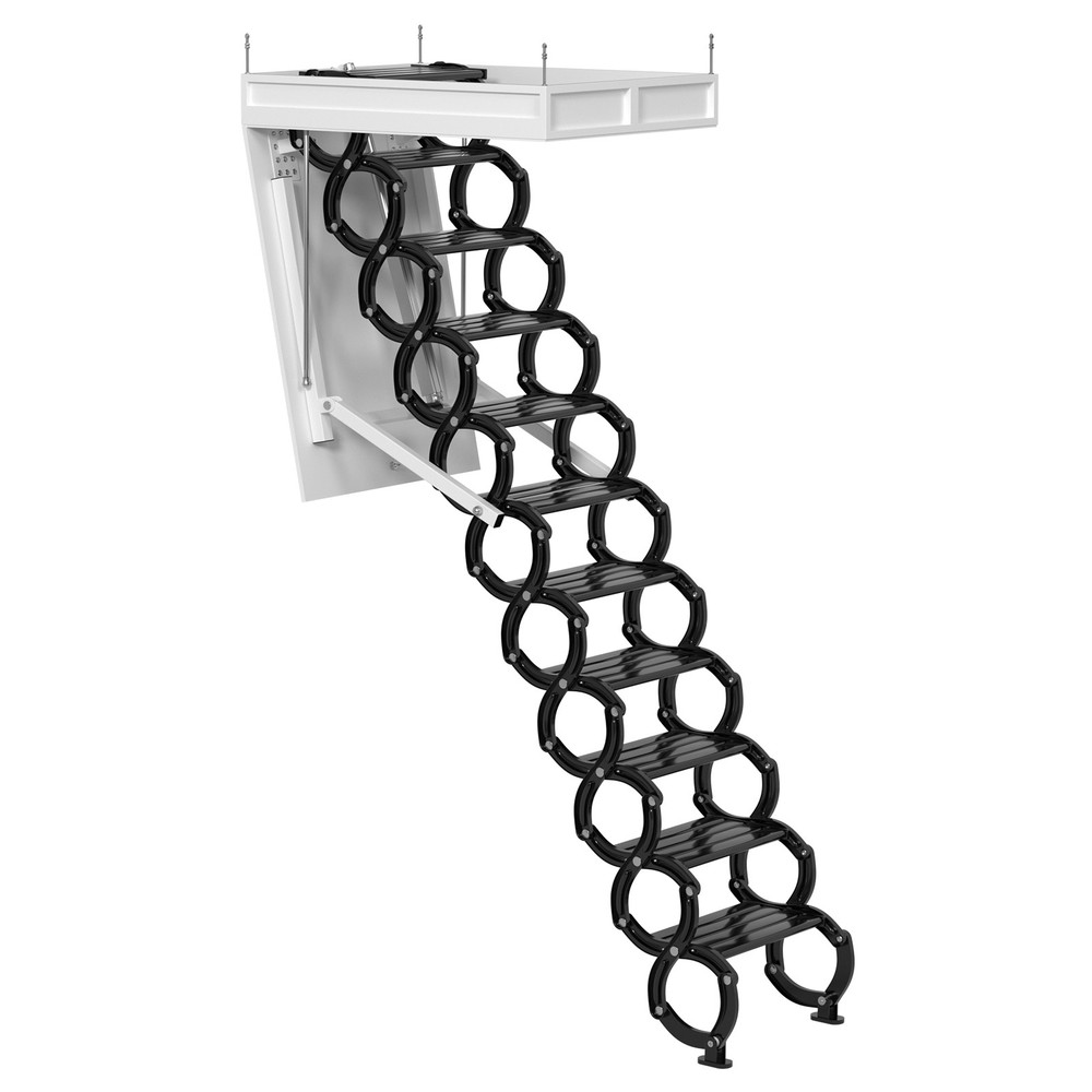 Electirc attic ladder Aluminum folding 9.5ft with remote for loft #