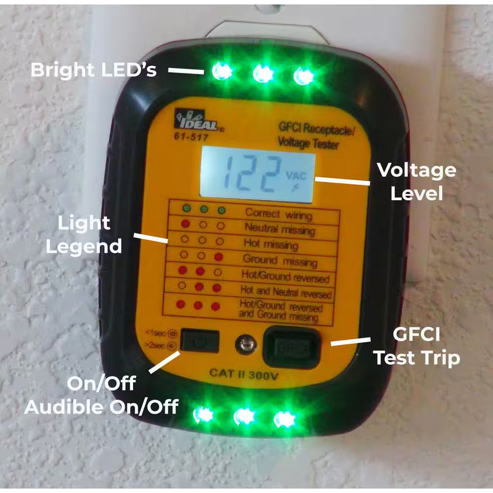 GFCI Receptacle/Voltage Tester