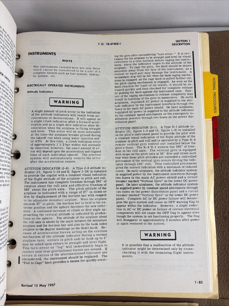 Flight Handbook RB-47E And RB-47K 2 Volume Set