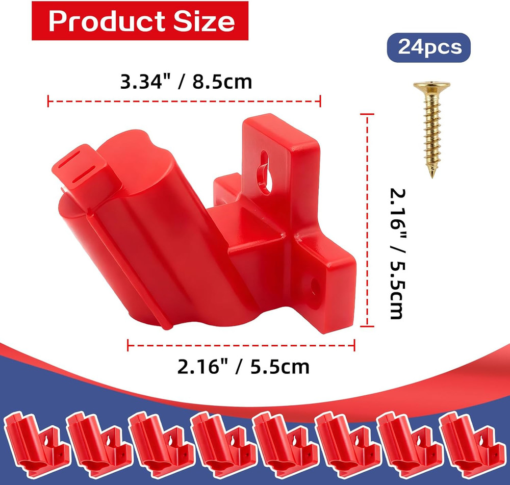 Milwaukee 12V Drill Bit Holder Wall Mount Tool Organizer Storage Solution