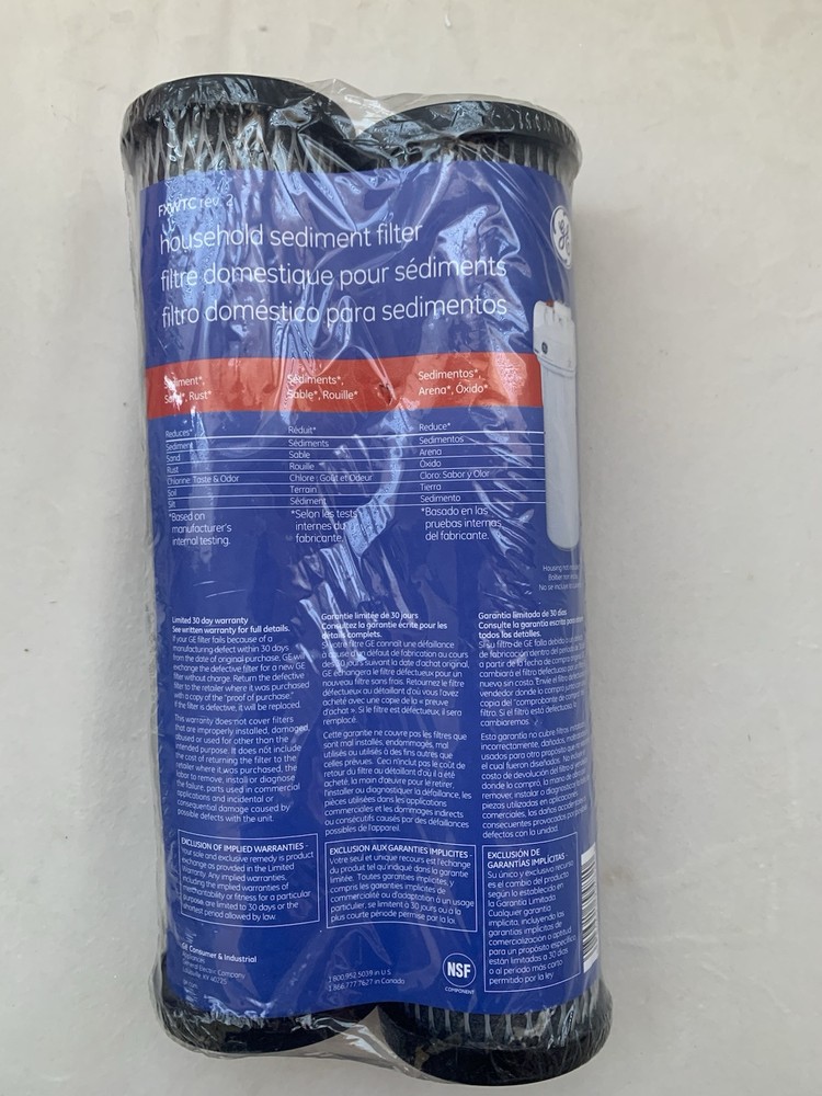 GE Genuine OEM Replacement Sediment Filter FXWTC (rev.2) Whole House SmartWater