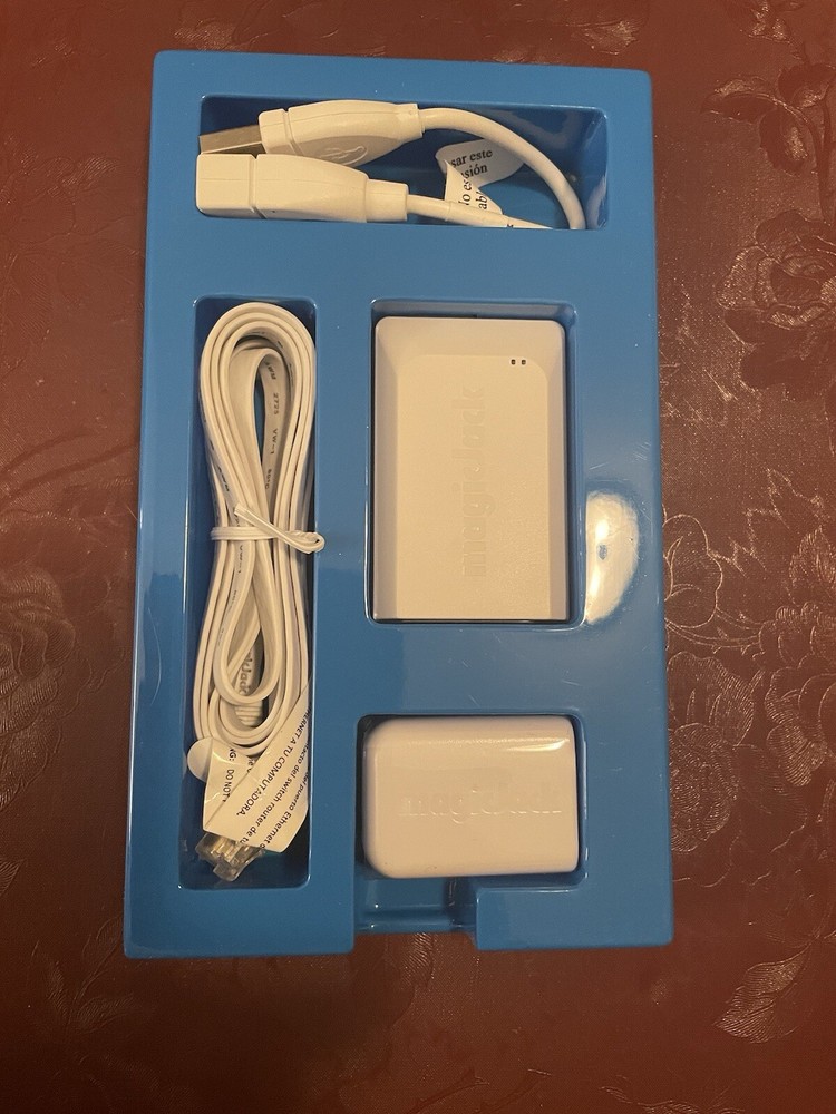 MagicJack Go Smart Digital Phone Fax VoIP Adapter w/ USB Extender & Data Cables