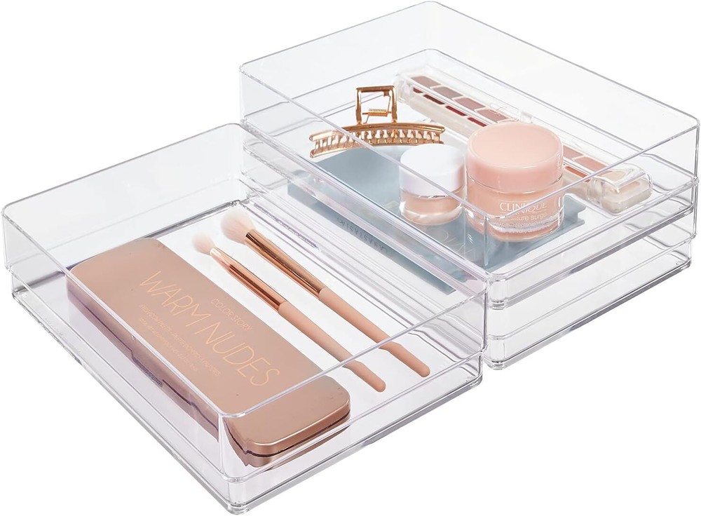 STORi SimpleSort 3-Piece Stackable Clear Drawer Organizer Set | 9x6x2",