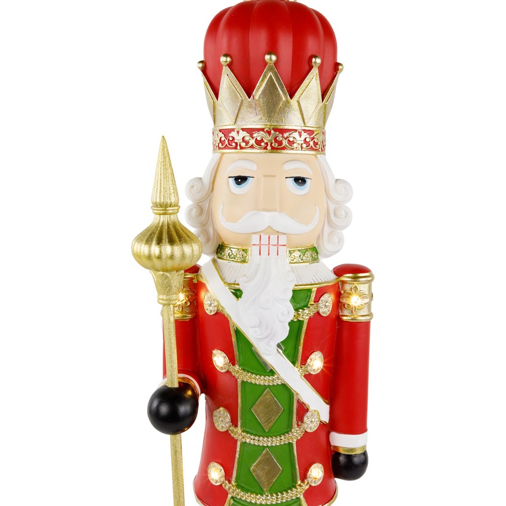 Northlight 22" Red and Gold Christmas Nutcracker with Scepter