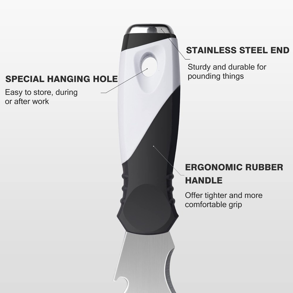 Paint Scraper, 3 Pack Multi Use Paint Tools Putty Knife 10 in 1, Paint Scrape...