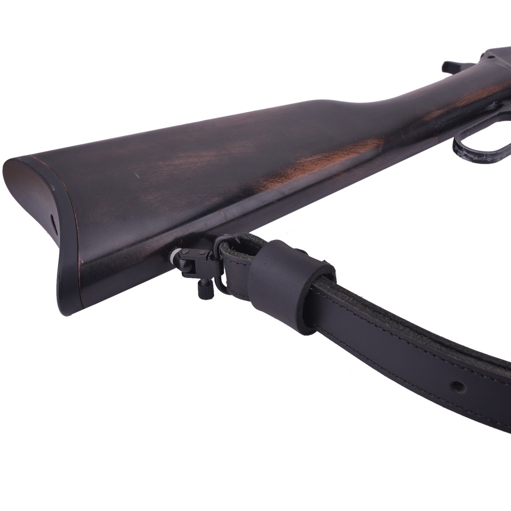 2 Points Leather Rifle Sling / 2 Points Gun Strap Vintage Look Shooting