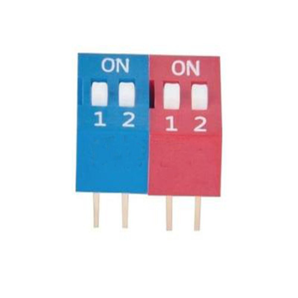 10PCS Slide Type Switch Module 2.54mm 2 Position bit Way DIP Red Pitch