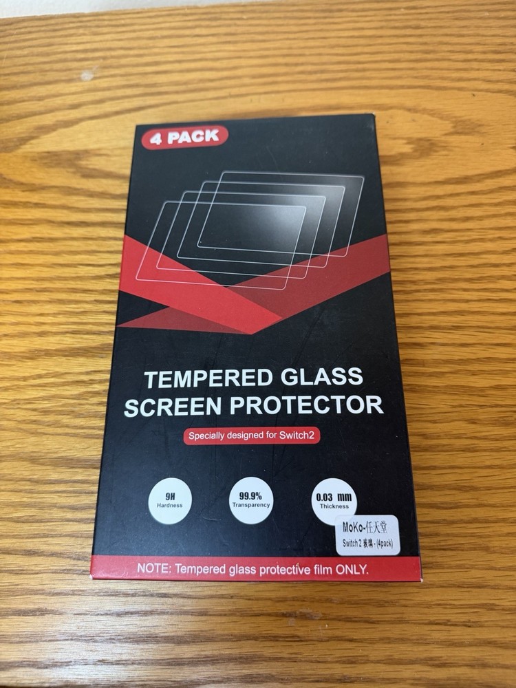 Moko 4-Pack Screen Protector for Switch 2 Clear NEW