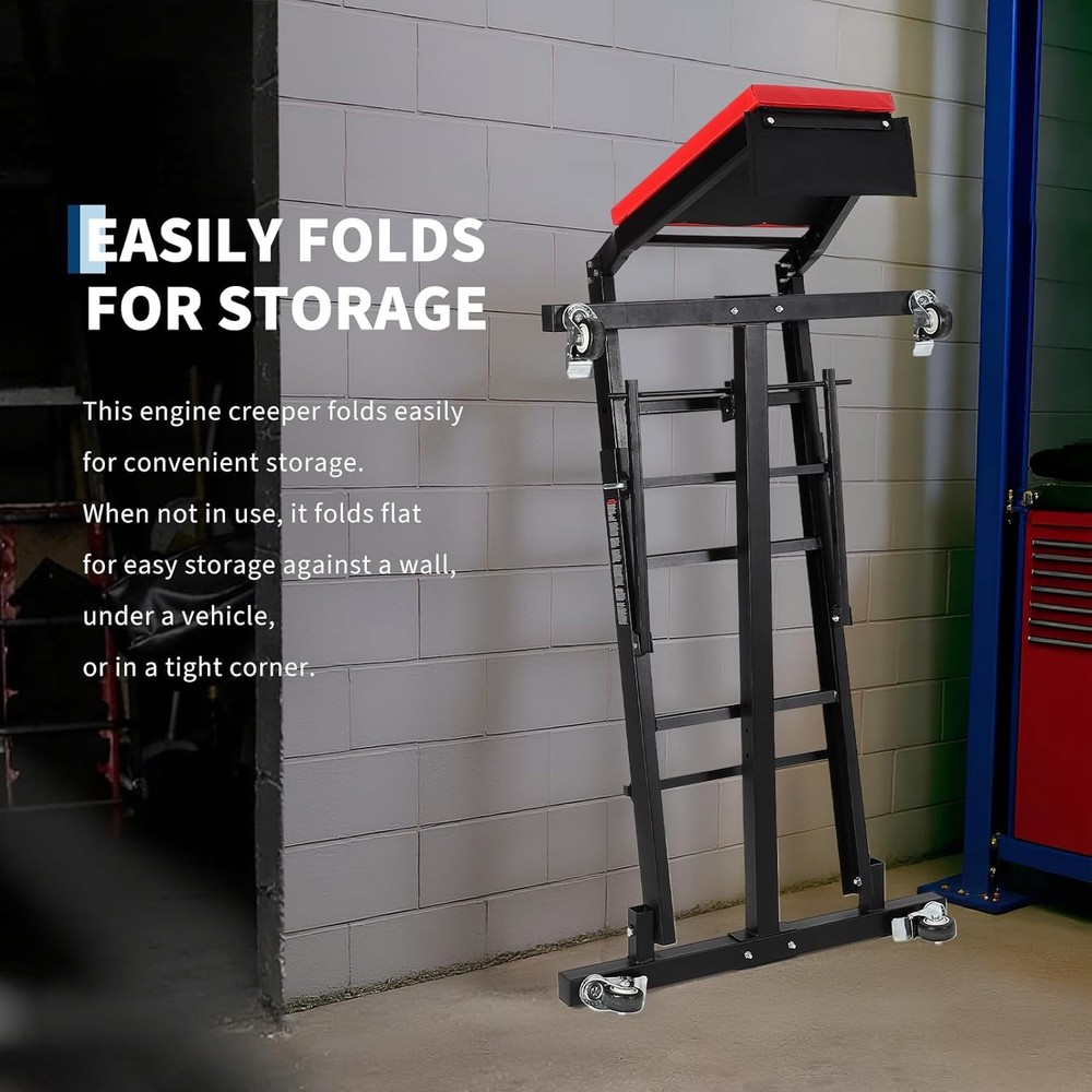 Automotive Topside Creeper 400LBS Adjustable 45"-66" Foldable Engine Creeper