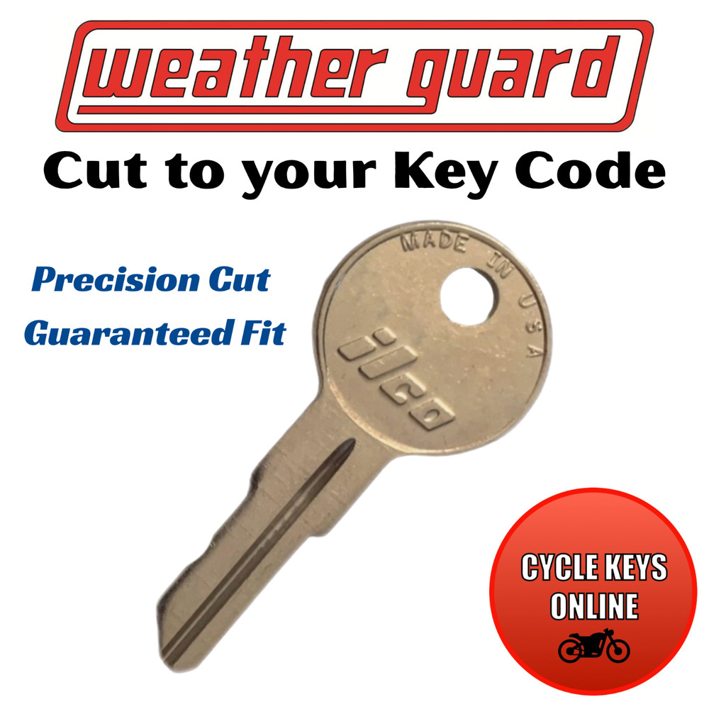 Weather Guard Toolbox Keys cut to code codes RH01-RH50
