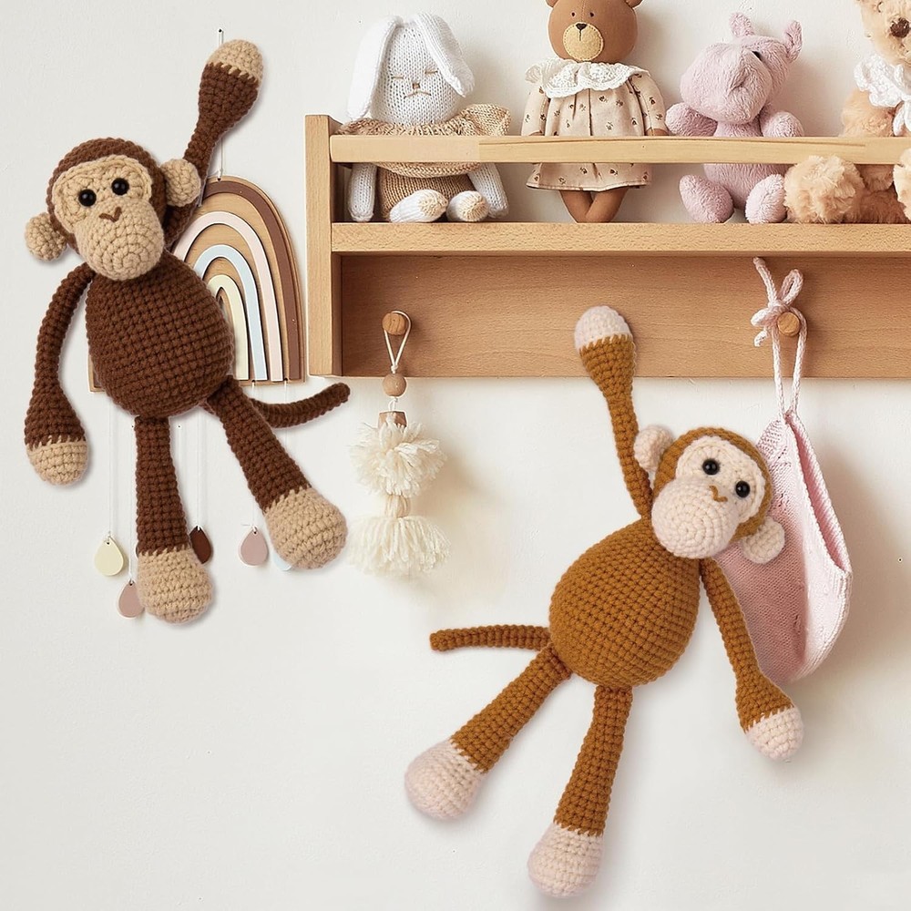 Beginner-Friendly Crochet Kit with Step-by-Step Tutorials - Amigurumi Monkey
