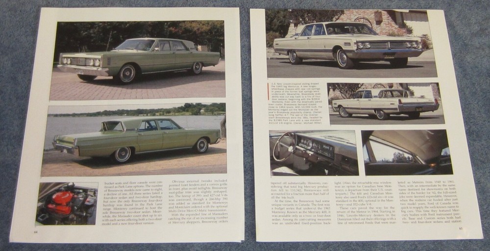 1963-68 Mercury Breezeway History Info Article "Breathing Room"