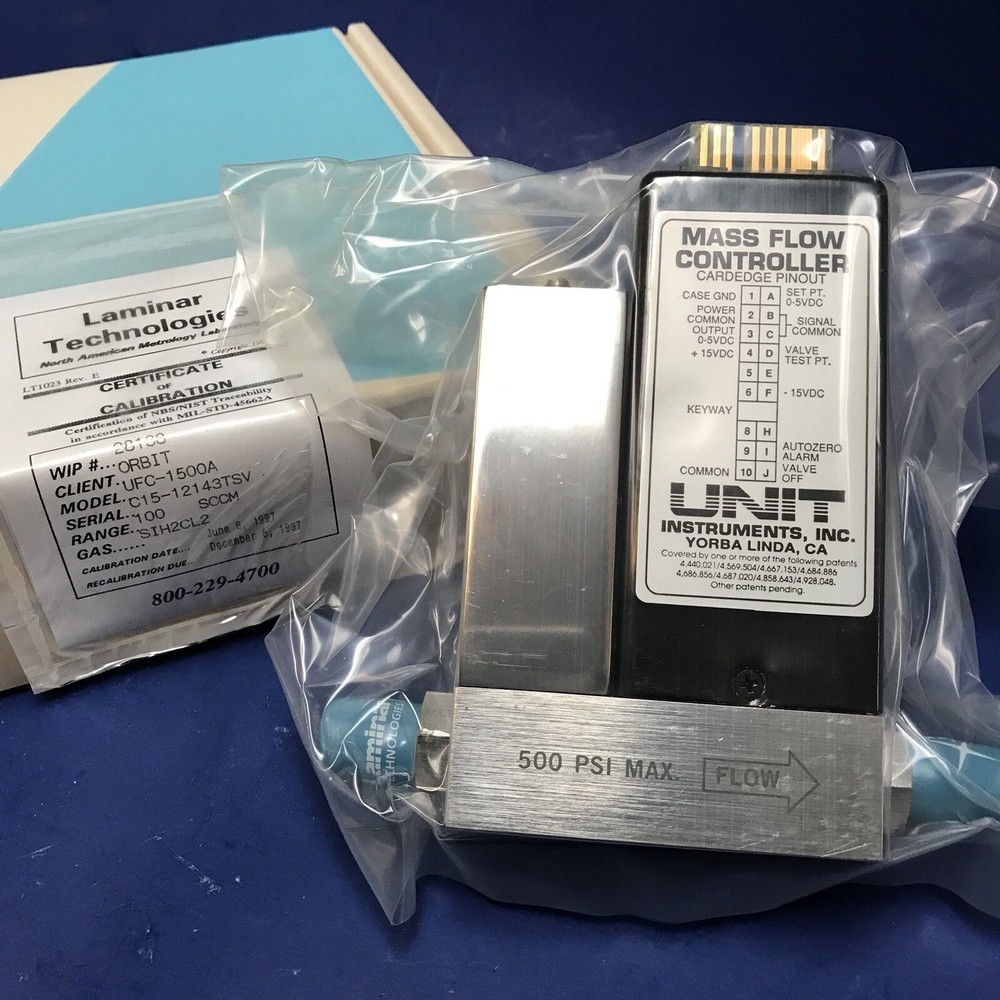 Unit UFC-1500A, MFC, Mass Flow Controller, SIH2CL2, 100 SCCM, Refurbished