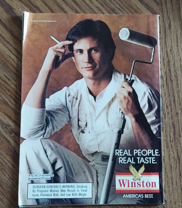 WINSTON FILTERS CIGARETTE MAGAZINE PRINT AD PAINTER