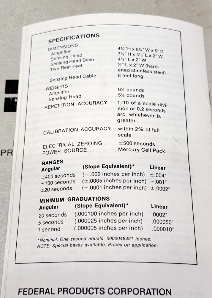 FEDERAL 230P-204 Electronic Level (Inv. 48204)
