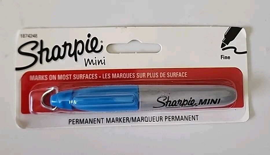 Sharpie 1874248 Mini Permanent Marker, Fine Point Light Blue 1 Count
