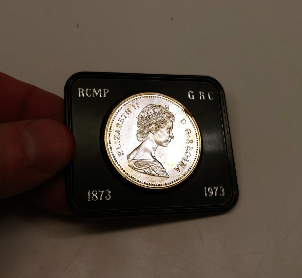 1973 Canada RCMP Centennial Silver Dollar Coin (50% SILVER) *MINT-STATE*