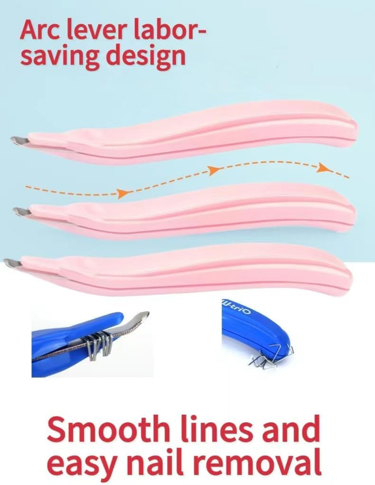 3Pink Professional Magnetic Staple Remover Puller Rubberized Staples Remover Sta