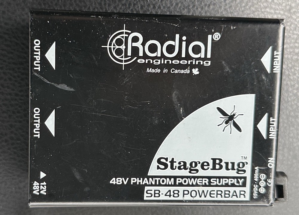 Radial Engineering Stagebug SB-48 Phantom Power Supply USED SEE Description