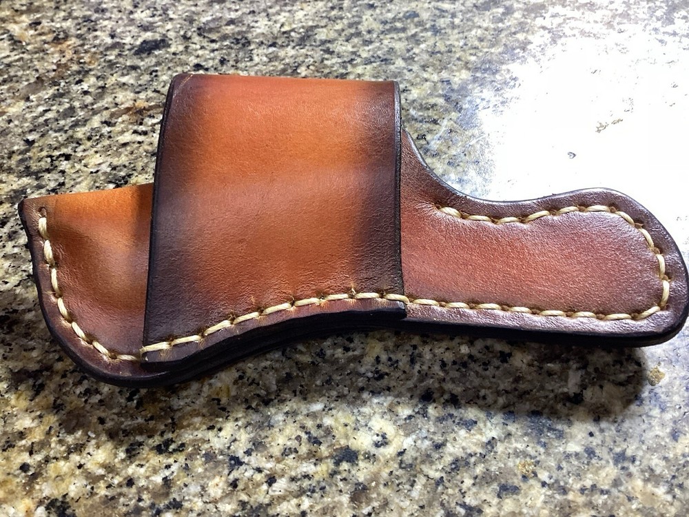 Leather Folding Knife Sheath Horizontal for Trapper Size (Sheath Only)