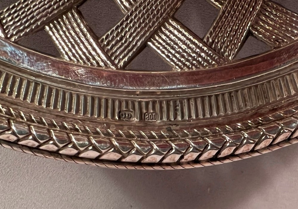 Unique Antique 800 Silver Handled Basket 10 Ounces