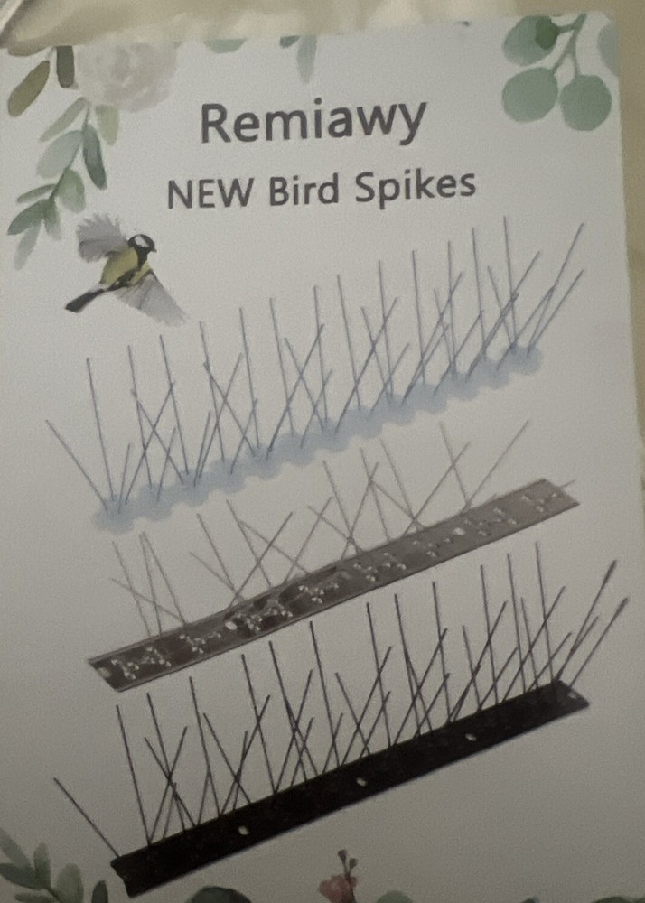 Remiawy Bird Spikes 5 Strips 4 Ft