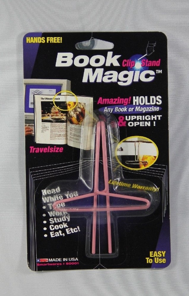 Book Magic Book stand and clip,  Pink (BookMagic)