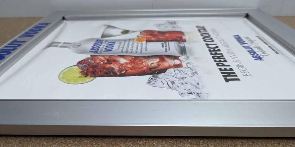 2011 Absolute Vodka Metal Framed Advertising Sign