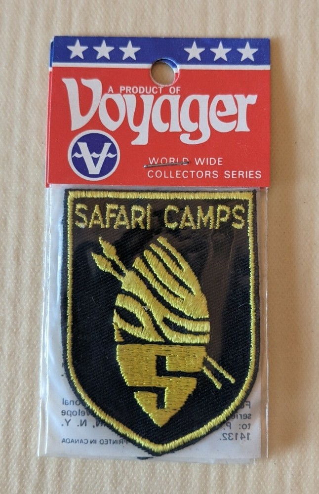 Vintage NIP SAFARI CAMP VOYAGER Patch