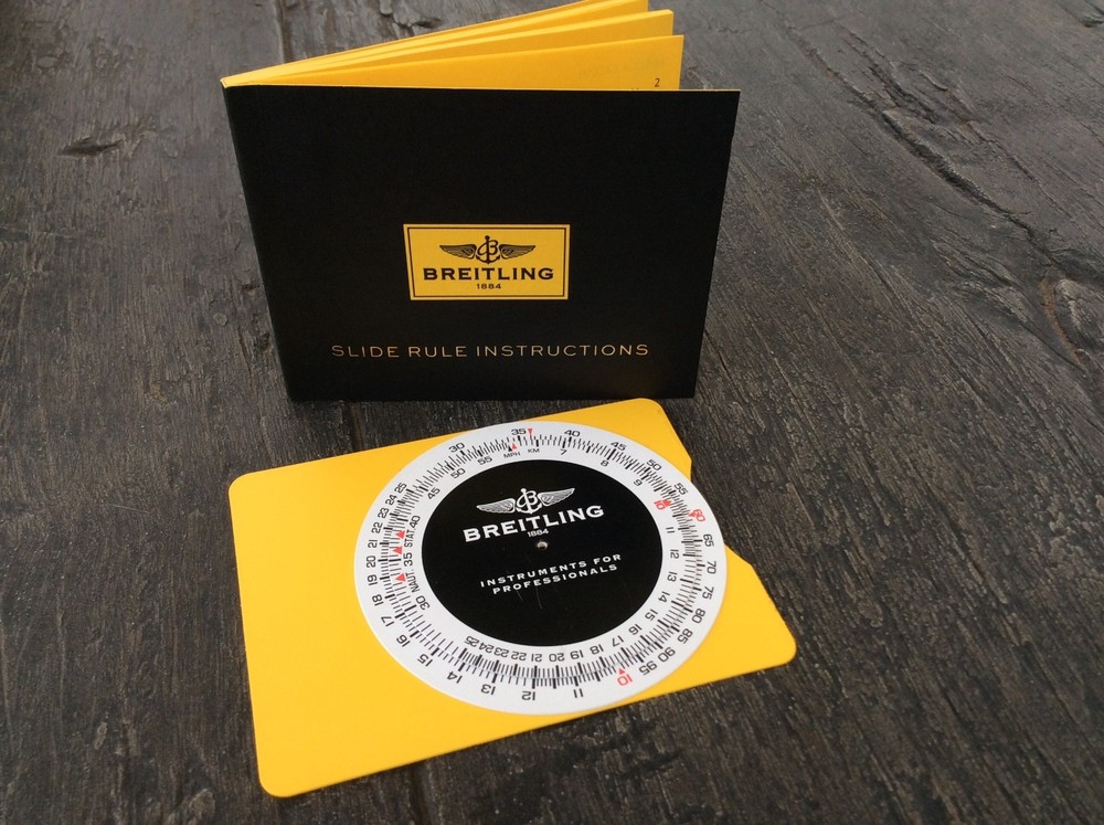 Breitling Slide rule instruction book