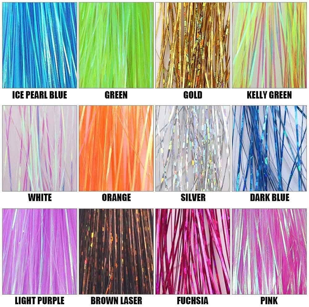 24-Color Flash String for Crafting Flies - Superior Durability & Effect