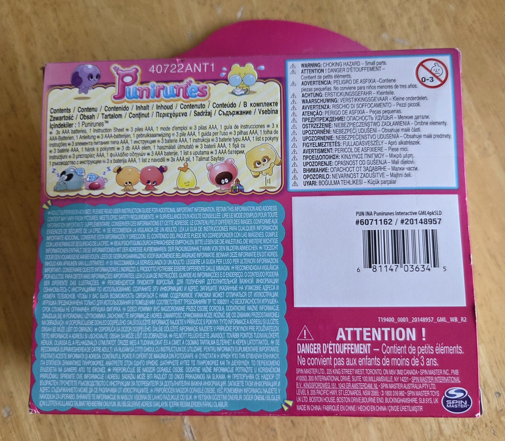 Punirunes Interactive Digital Toy 55 Squishy Characters Inside Reacts to touch