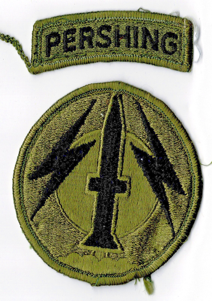 US Army 56th Field Artillery Brigade SSI patch with Pershing tab