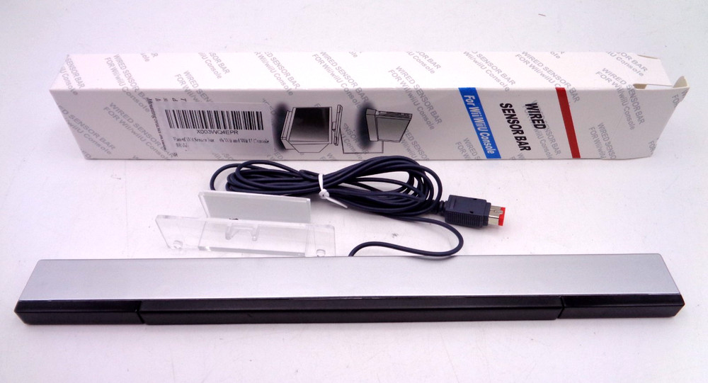 Wired Sensor Bar For Wii/WiiU Console With Easy Setup & Adhesive Mount