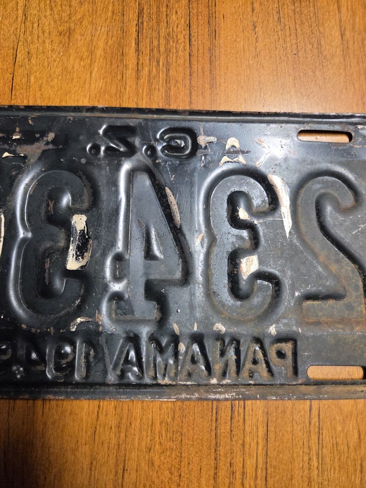 1945 Panama License Plate