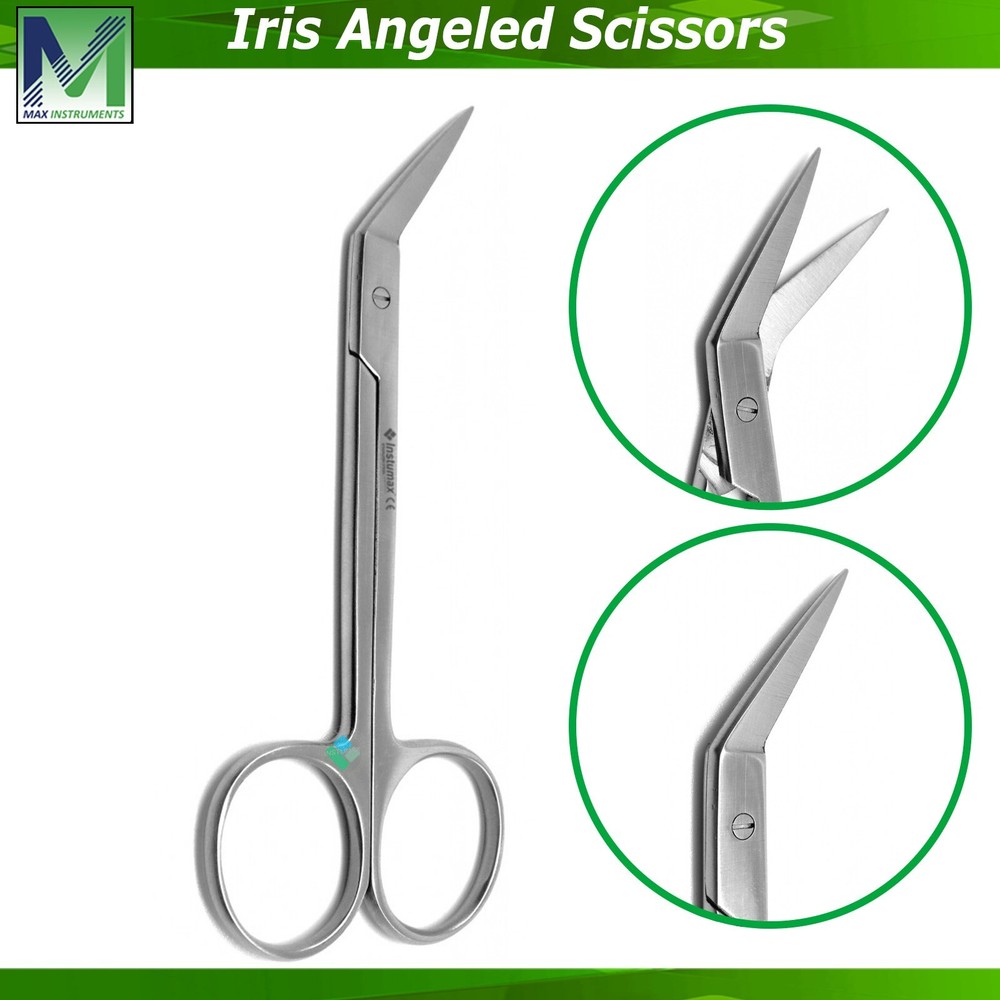 Iris Angular Gum Scissors Tissue Suture Dissecting Surgical Dental Ophthalmic