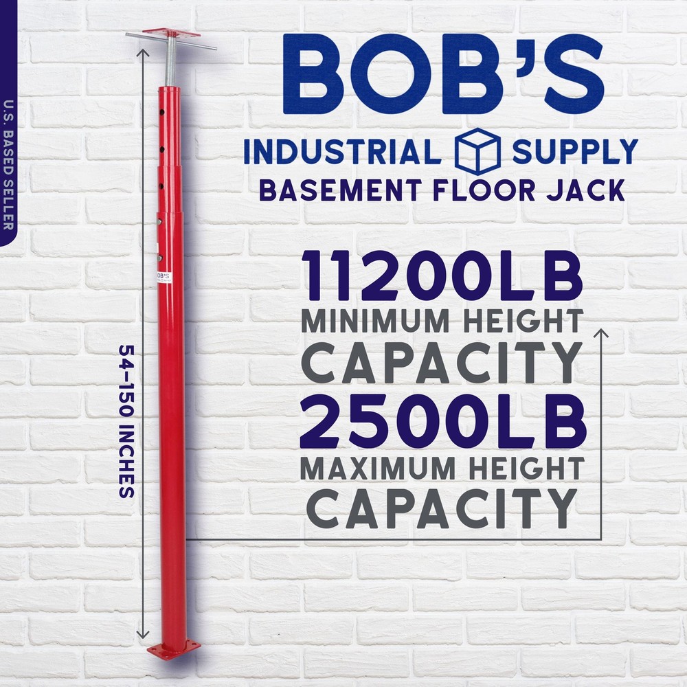 BISupply Adjustable Floor Jack Post Basement 1pk - 150in Ceiling Support Pole
