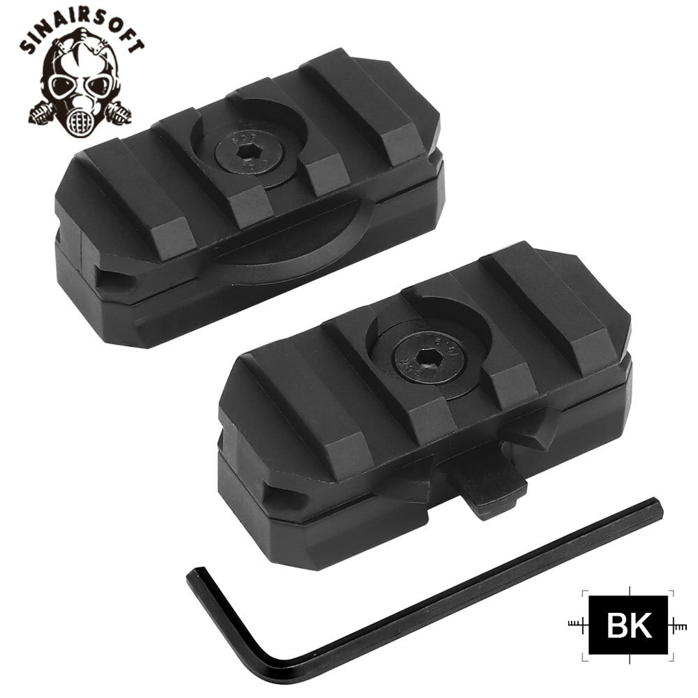 Tactical Helmet Side Rail Flashlight Mount Adapter 360 Degree Rotat Base Guide