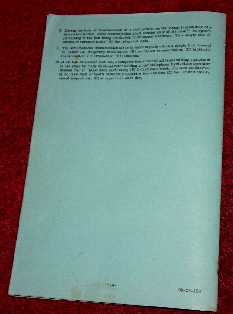 Vtg National Technical Schools Radiotelephone License Prep Study Guide