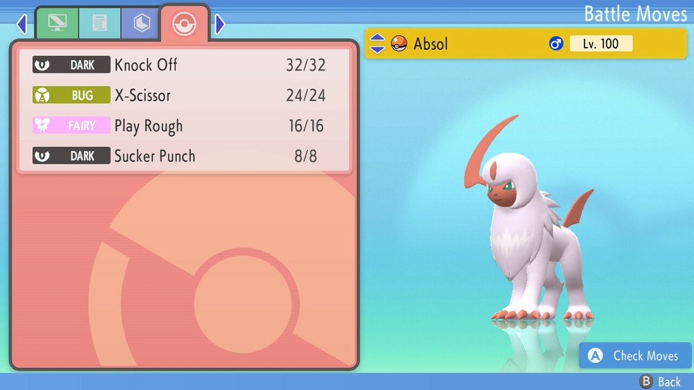 Shiny Absol 6IVs Pokemon BDSP