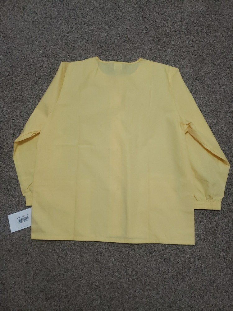 Unisex Cherokee Size Medium Yellow Long Sleeve Scrub Top