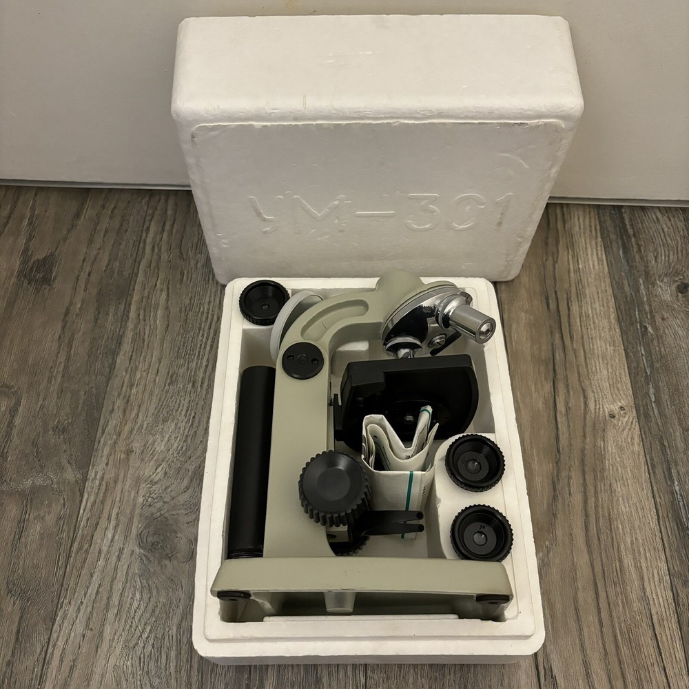 Moscow USSR Microscope YM-301 Training optical school laboratory vintage