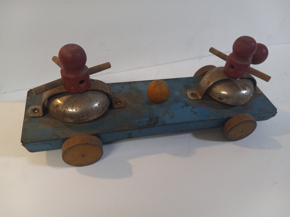 Vintage Tin and wooden Pull/Push Toy