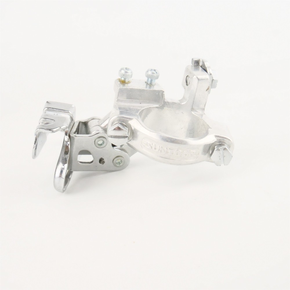NOS Suntour Comp-V Front Derailleur 28.6 Clamp Double Bottom Pull Top Normal