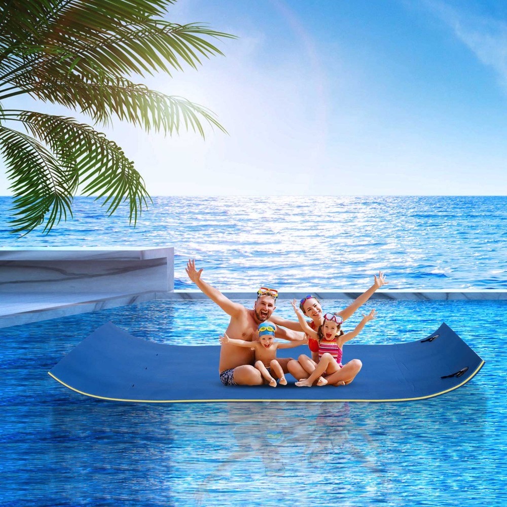 3-Layer Roll-Up Pool Floating Pad for Lake Ocean Swim Platform Water Mat Float
